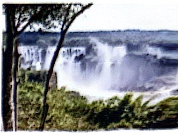 Photograph of the Iguazu Falls in Brazil, taken by Chow during his trip in 1993